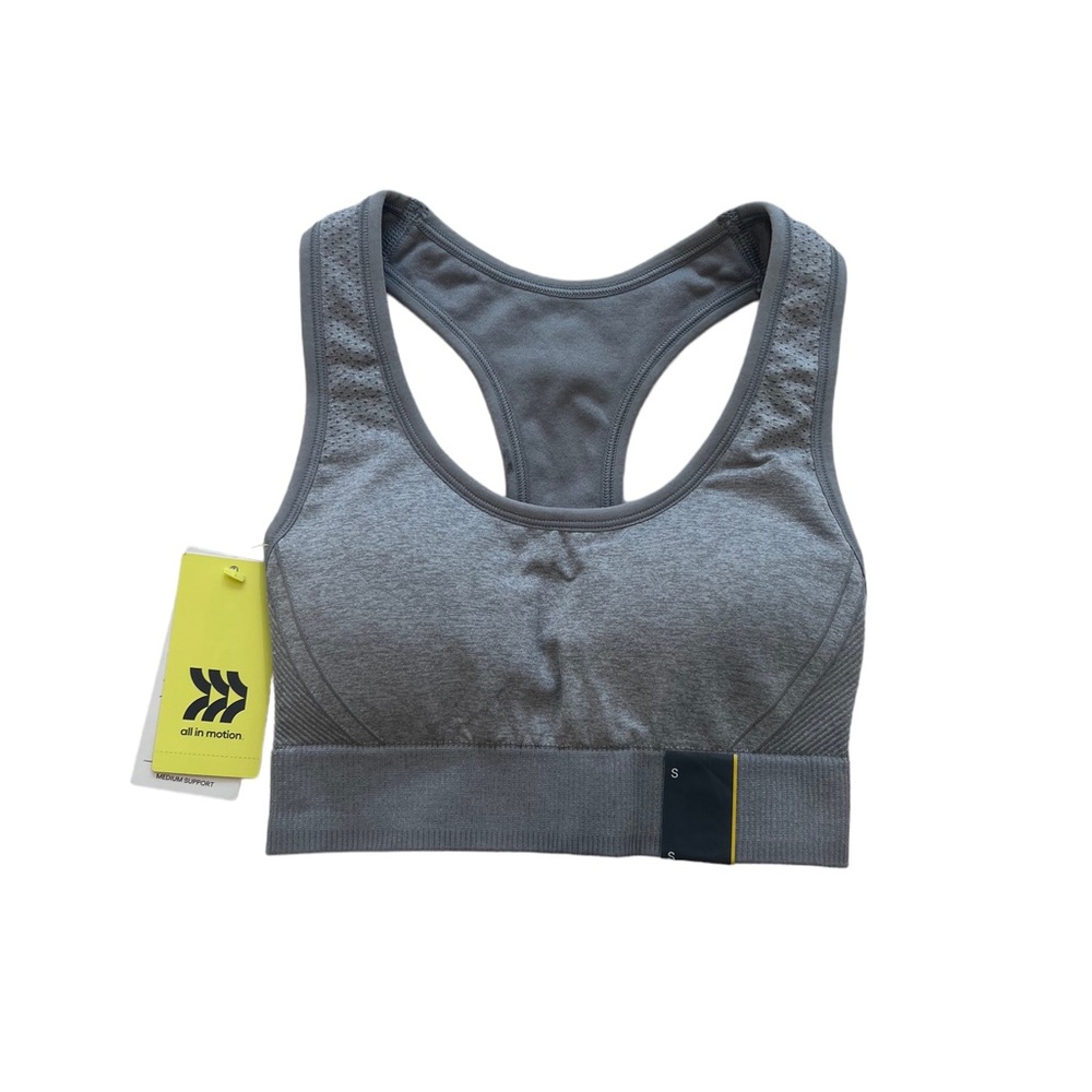NWT All In Motion Gray Sports Bra, Size S